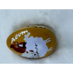 Påskeegg Blafre ekorn og lam m/trykt navn