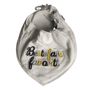 Smekke bib m/brodert bestefars favoritt