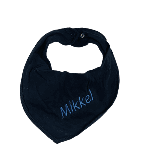Smekke-bib m/navn dark sapphire