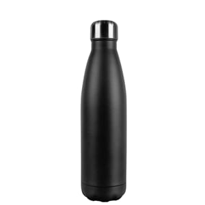 Stålflaske 0,5L sort matt m/trykt navn