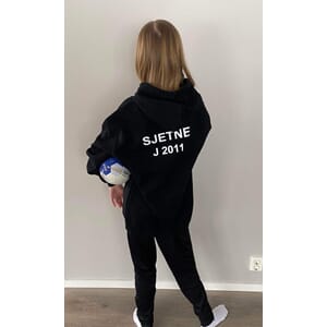 Hettegenser Harlem sort m/trykk