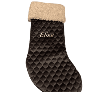 Julestrømpe 45cm grå  m/brodert navn