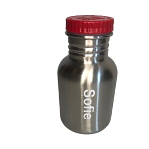 Blafre stålflaske 300ml rød m/trykt navn