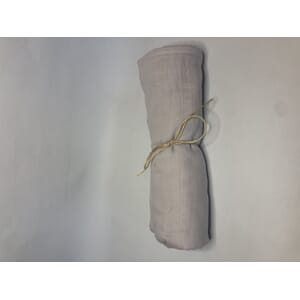 Muslin teppe lys grå 120x120 m/brodert navn