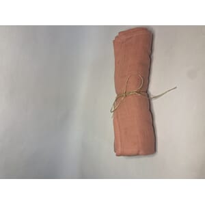 Muslin teppe 120x120 rosa m/brodert navn