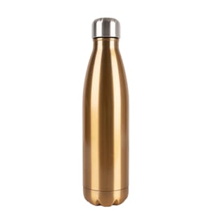Stålflaske 0,5L gull m/trykt navn