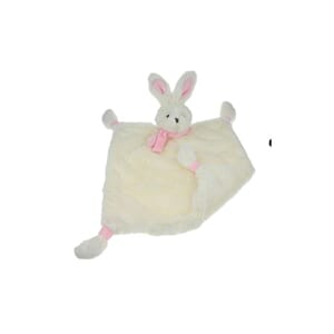 Koseklut kanin m/tørkle rosa 30x30cm m/brodert navn