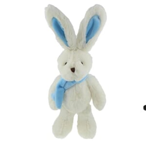 Kanin m/tørkle krem/blå