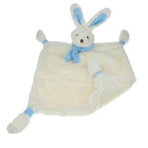 Koseklut kanin m/tørkle blå 30x30 cm