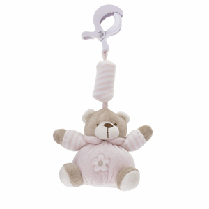 Tinka rangle bamse rosa m/klype